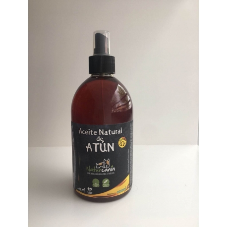 Complemento alimenticio de aceite natural de atún para perros